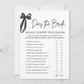 弓は花嫁が本当に新郎のゲームを知っている 招待状 (正面)