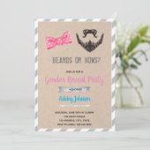 弓またはひげのジェンダーリビールの招待 招待状 (スタンド正面)