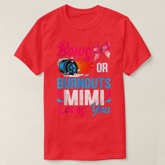 弓またはバーンアウトミミ愛する愛する性別の部分を明らかにする Tシャツ (デザイン正面)