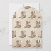 弓またはブーツ素朴なボホジェンダーがパーティーを明かす 招待状 (裏面)