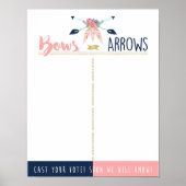 弓または矢印が性別を投票リビールパーティー- Boho ポスター (正面)