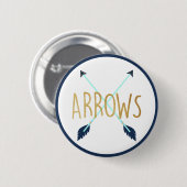 弓または矢印が性別を投票リビールパーティー- Boho 缶バッジ (正面&裏面)