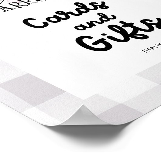 弓または矢印ジェンダーがカードとギフトサインを明らかにする ポスター (角)