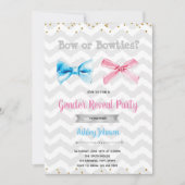 弓またはbowtiesの性は招待を明らかにします 招待状 (正面)
