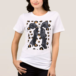 弓をつけたチーター トライブレンドＴシャツ