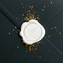 弓を付けたミニマルな卒業キャップ シーリングスタンプ