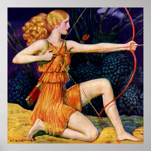 弓を持った人 ポスター (正面)