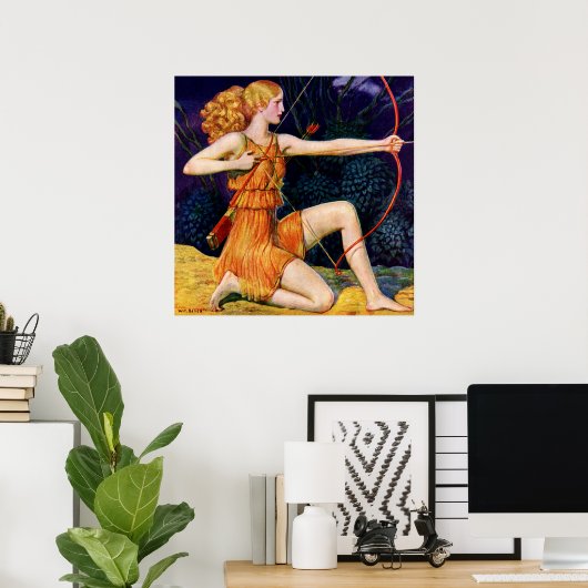 弓を持った人 ポスター (ホームオフィス)