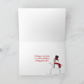 弓を持つクリスマスリボンフレーム カード (内部)