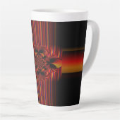 弓を持つ大ストライプきな小さな カフェラテマグ (右アングル)