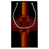 弓を持つ大ストライプきな小さな スモールペーパーバッグ (裏面)