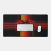 弓を持つ大ストライプきな小さな デスクマット (キーボード&マウス)