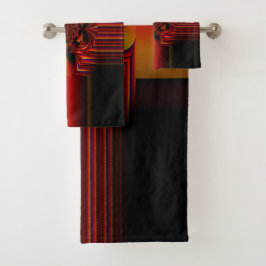 弓を持つ大ストライプきな小さな バスタオルセット