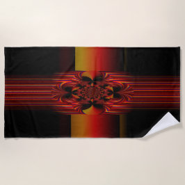 弓を持つ大ストライプきな小さな ビーチタオル