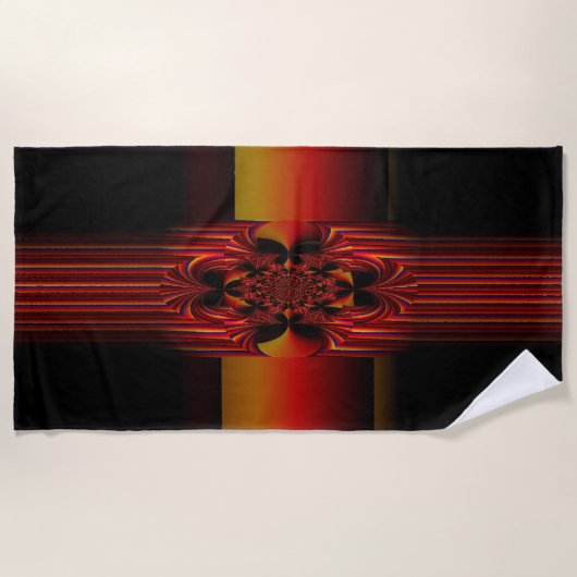 弓を持つ大ストライプきな小さな ビーチタオル (正面)