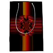 弓を持つ大ストライプきな小さな ミディアムペーパーバッグ (正面)