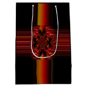 弓を持つ大ストライプきな小さな ミディアムペーパーバッグ (裏面)