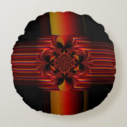 弓を持つ大ストライプきな小さな ラウンドクッション (正面)