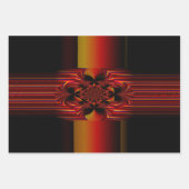 弓を持つ大ストライプきな小さな ラッピングペーパーシート (正面3)