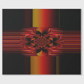 弓を持つ大ストライプきな小さな ラッピングペーパー (フラット)