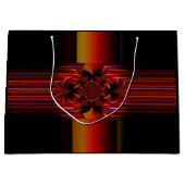 弓を持つ大ストライプきな小さな ラージペーパーバッグ (正面)