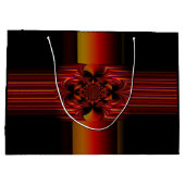 弓を持つ大ストライプきな小さな ラージペーパーバッグ (裏面)