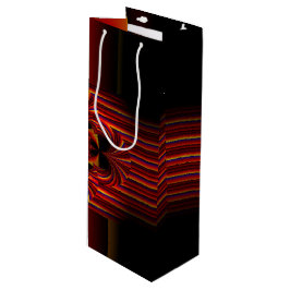 弓を持つ大ストライプきな小さな ワインギフトバッグ