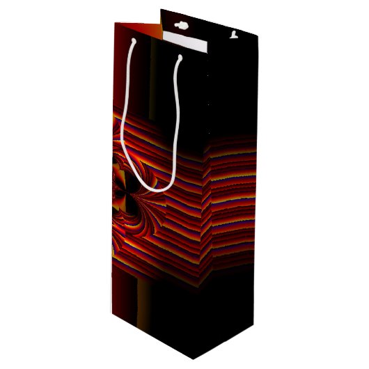 弓を持つ大ストライプきな小さな ワインギフトバッグ (正面アングル)