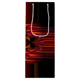 弓を持つ大ストライプきな小さな ワインギフトバッグ