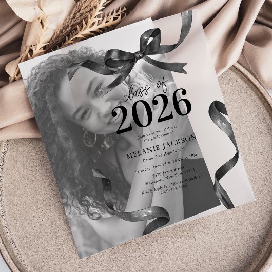 弓エレガント卒業党 ベラム紙招待状