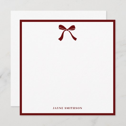 弓エレガント文パーソナライズされた具 サンキューカード (正面/裏面)