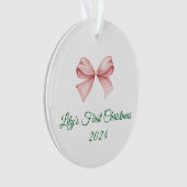 弓カスタマイズ付きクリスマス装飾品 オーナメント (正面)