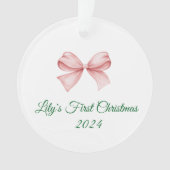 弓カスタマイズ付きクリスマス装飾品 オーナメント (正面)