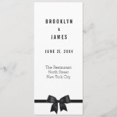 弓カスタム付き白黒結婚メニュー メニュー (裏面)