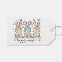 弓カラフル付きイースターバニー