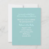 弓ガーリー型熊ベビーシャワー招待状 招待状 (裏面)