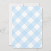 弓クラシック男の赤ちゃんシャワー付きトイレボール 招待状 (裏面)