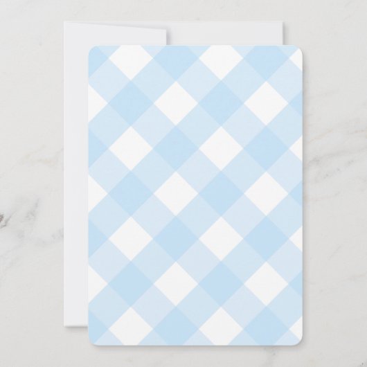 弓クラシック男の赤ちゃんシャワー付きトイレボール 招待状 (裏面)