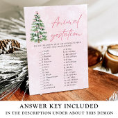 弓クリスマスアニマルジェステーションベビーシャワーゲーム 招待状