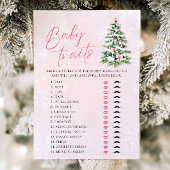 弓クリスマスツリーベビートレイトベビーシャワーゲーム 招待状