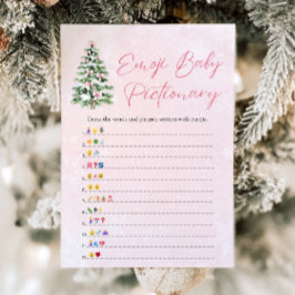 弓クリスマスツリーベビー絵文字ゲーム 招待状