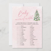 弓クリスマスベビーアニマルマッチベビーシャワーゲーム 招待状 (正面)