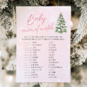 弓クリスマスベビーアニマルマッチベビーシャワーゲーム 招待状