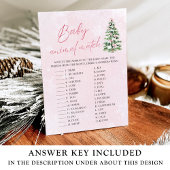 弓クリスマスベビーアニマルマッチベビーシャワーゲーム 招待状