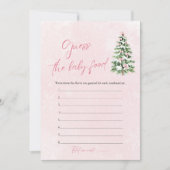 弓クリスマスベビーシャワーベビー食品を推測 招待状 (正面)