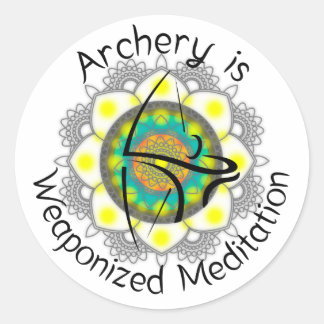 弓ケースのための円形のステッカー ラウンドシール