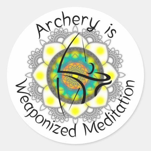 弓ケースのための円形のステッカー ラウンドシール (正面)