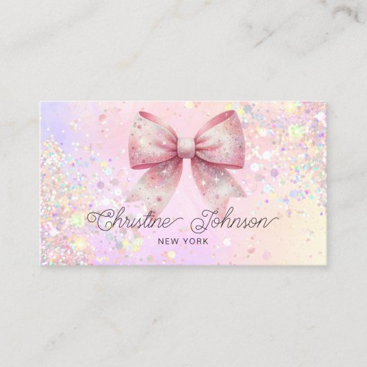 弓シミュレーションのチャンキーグリッター 名刺 (正面)