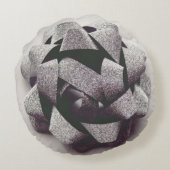 弓シルバーグレー現在のパーティー弓 ラウンドクッション (裏面)