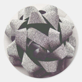 弓シルバープレゼントパーティー弓 ラウンドシール